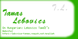 tamas lebovics business card